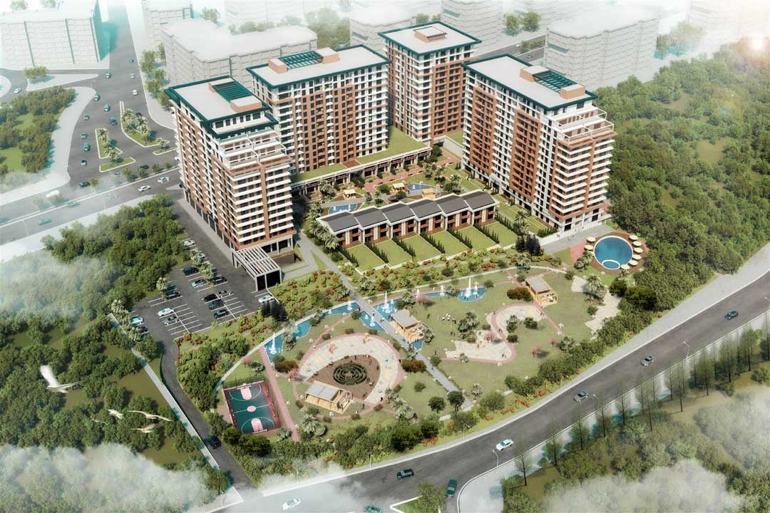 A high angle view of a building Description automatically generated